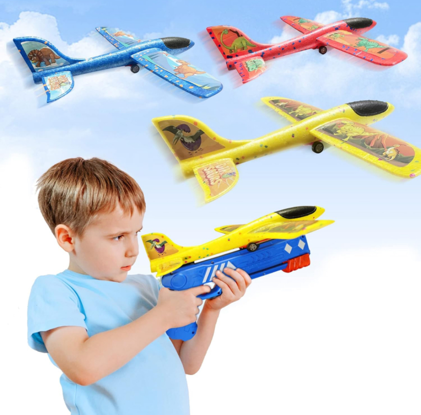Airplane Toys with Launcher - 3 Pack Foam Plane Toys