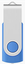 Enfain USB 2.0 Flash-drive, 16 GB Swivel with LED Indicators - blue