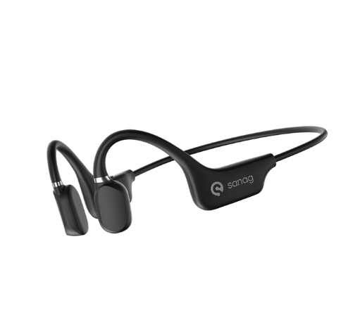 Sanag A5X True Bone Conduction Earphone Open Ear Bluetooth Wireless Sport Headphones - Black