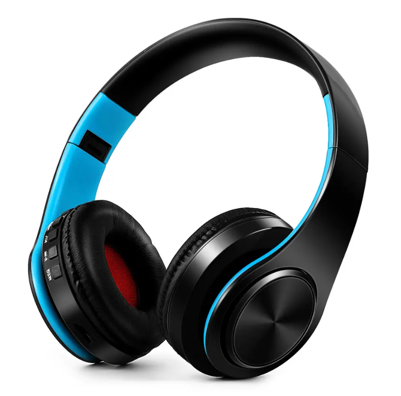 AYVVPII Lossless Player Bluetooth Headphones with Microphone Wireless Stereo Headset Music for Iphone Samsung Xiaomi mp3 Sports - Black Blue