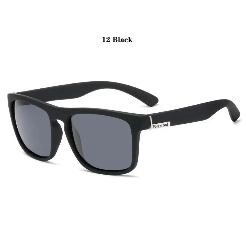 Men Women Polarized Sunglasses : 12 Dark Black
