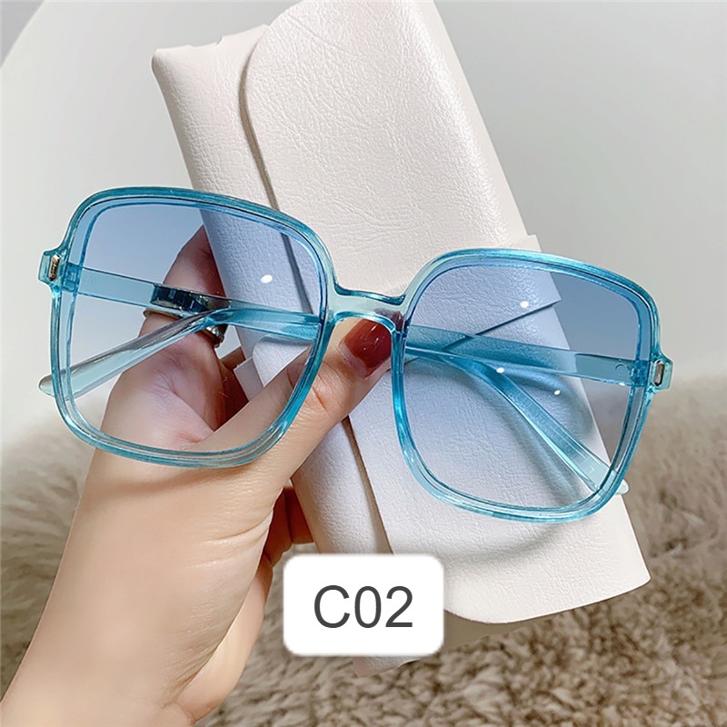 Sunglasses for Women Square: C02, blue/clear blue