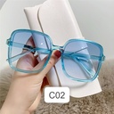 Sunglasses for Women Square: C02, blue/clear blue