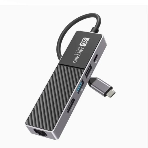 USB C Hub Multiport Adapter, USB-C Hub Ethernet, 5 in 1HDMI(4K@30Hz) USB-c Hub,PD 60W USB C Hub Pass Through Charging, 5Gbps USB 3.0 High Speed Port for MacBook Pro/Air, iPad Pro